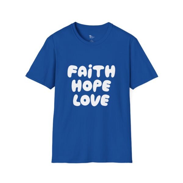 Faith Hope Love T-Shirt — Bright Pink Retro Gospel Tee