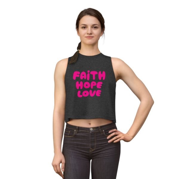11728242279826614694_2048.jpeg Faith Hope Love Crop Top — Women's Inspirational Graphic Tank