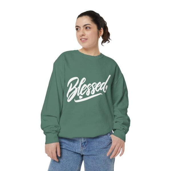Blessed Script Sweatshirt — Cozy 'Blessed' Crewneck for Faith & Gratitude