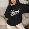 14314004548988541726_2048.jpeg Blessed Script Hoodie — Religious Inspirational Pullover