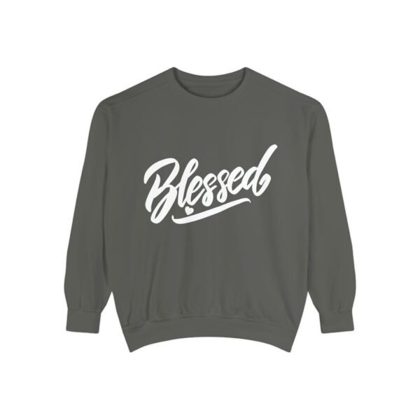 Blessed Script Sweatshirt — Cozy 'Blessed' Crewneck for Faith & Gratitude