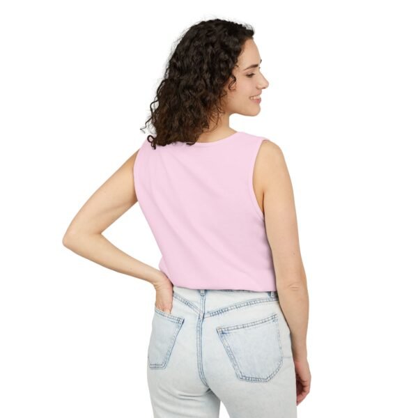 16341637977244701672_2048.jpeg Faith Hope Love Tank Top — Pink Retro Script Inspirational Summer Tee