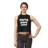 Faith Hope Love Crop Top — Women's Inspirational Graphic Tank