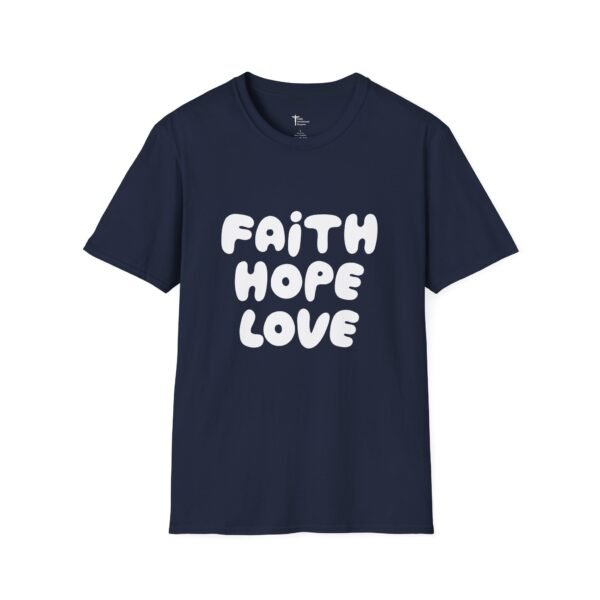 Faith Hope Love T-Shirt — Bright Pink Retro Gospel Tee