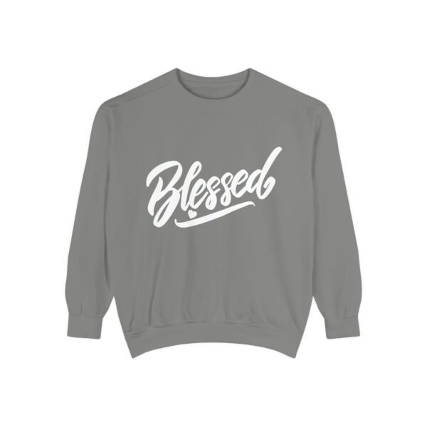 Blessed Script Sweatshirt — Cozy 'Blessed' Crewneck for Faith & Gratitude
