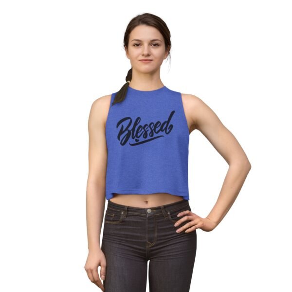 3122975877483266729_2048.jpeg Blessed Crop Top — Women’s Casual Spiritual Tank