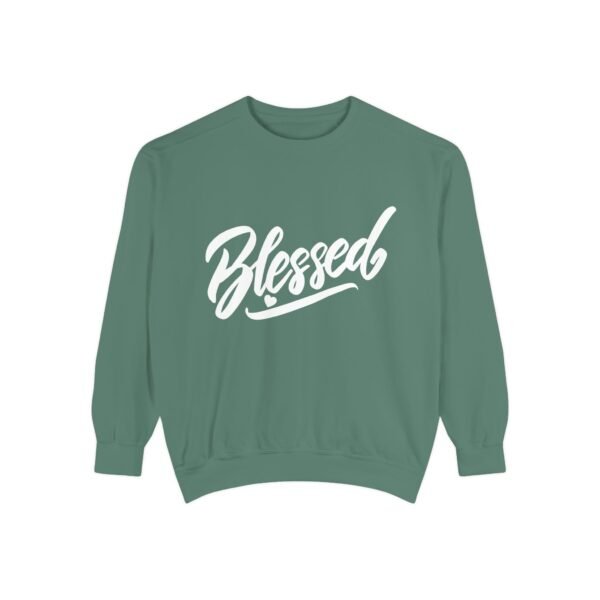 Blessed Script Sweatshirt — Cozy 'Blessed' Crewneck for Faith & Gratitude