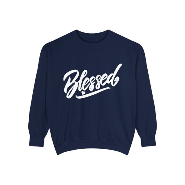 Blessed Script Sweatshirt — Cozy 'Blessed' Crewneck for Faith & Gratitude