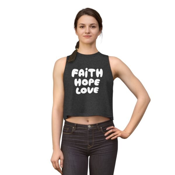 Faith Hope Love Crop Top — Women's Inspirational Graphic Tank