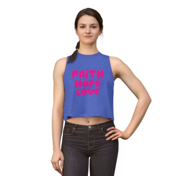 8680260894937855484_2048.jpeg Faith Hope Love Crop Top — Women's Inspirational Graphic Tank