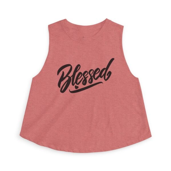 8752796258533524409_2048.jpeg Blessed Crop Top — Women’s Casual Spiritual Tank
