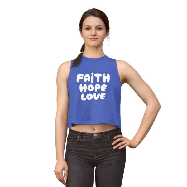 Faith Hope Love Crop Top — Women's Inspirational Graphic Tank